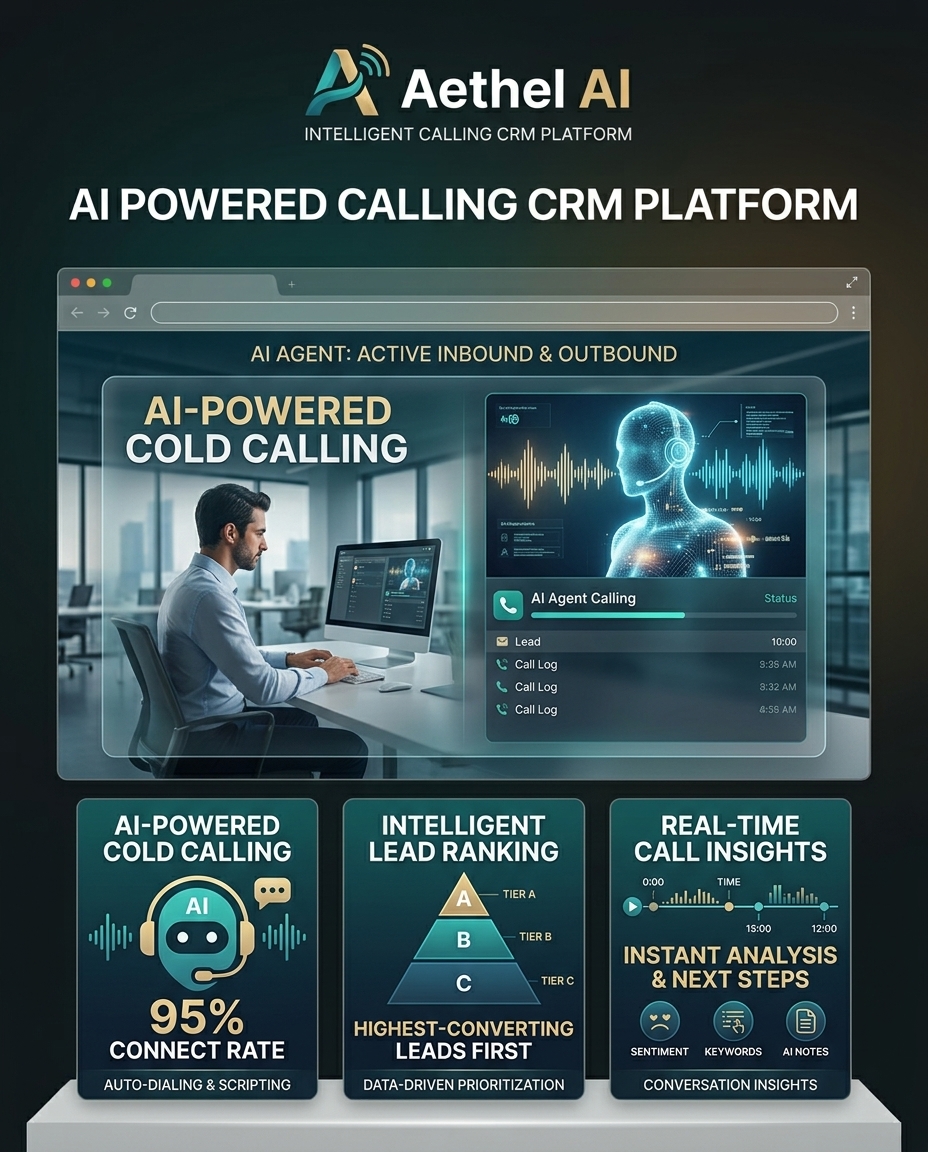 Aethel AI calling CRM platform showcase